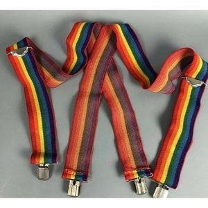 Rainbow Suspenders Vintage 2” Mork & Mindy LGTBQ